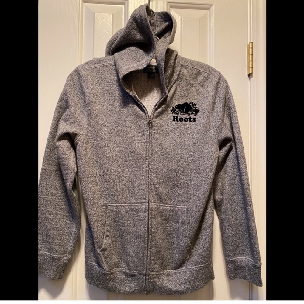 Roots kids hoodie gray/black size XL